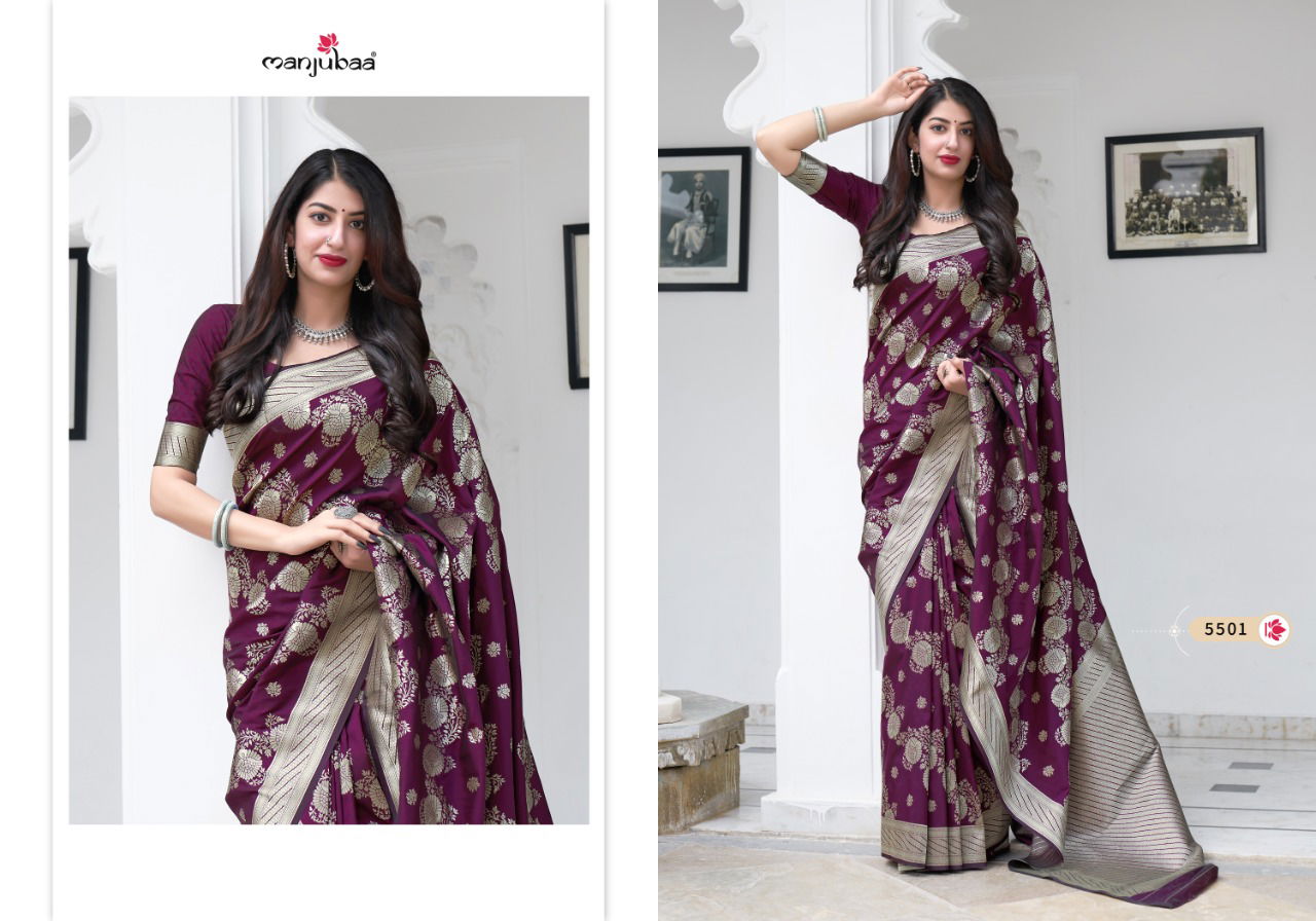 Majubaaa Maaisha Festive Wear Banarasi Silk Designer Fancy Saree Collection